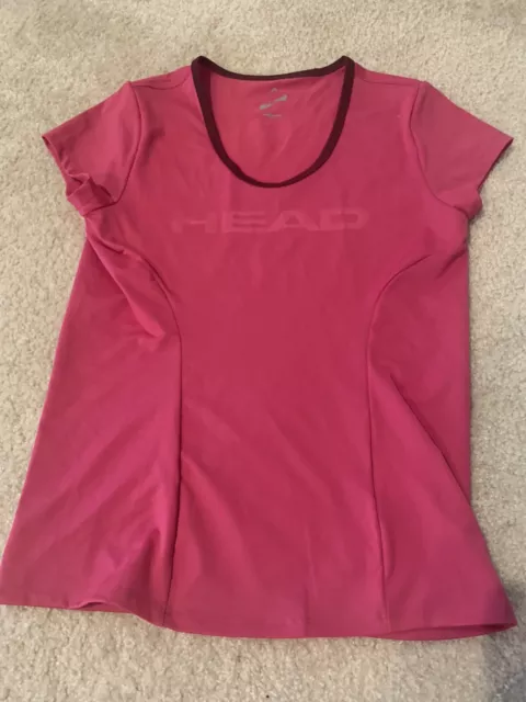 Head Bright Pink Tennis Top Size Girls 13-14 Years 164cm Brand New without Tags