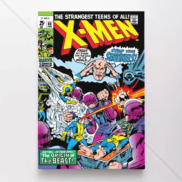 Uncanny X-Men Poster Canvas Vol 1 #68 Xmen Marvel Comic Book Art Print