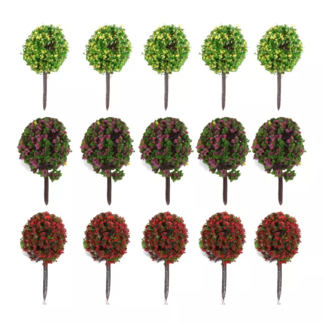1:100 Scale 30pcs Flower Trees Model Train Layout Garden Park Scenery Landscape