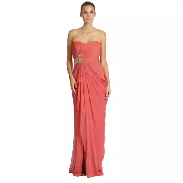 Marchesa Notte Luxury Silk Pageant Cocktail Evening Prom Dress Size 4 NWT $990
