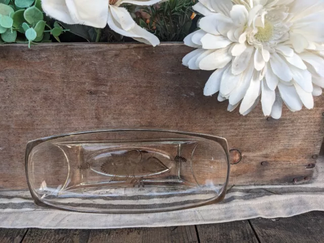 Georges Briard Eames Era 'Silver Damask' Pattern Relish or Butter Dish