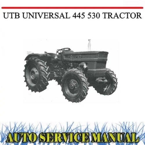 Utb Universal 445 530 Tractor Workshop Service Repair Manual~Dvd