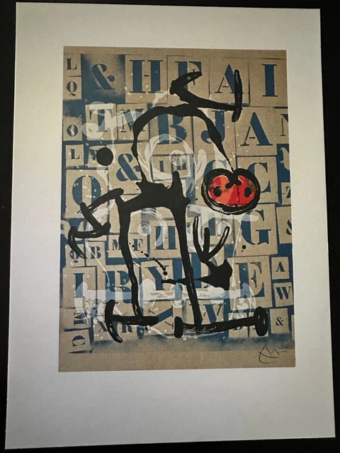 Joan Miro Signed Lithograph 1972 Offset Litho