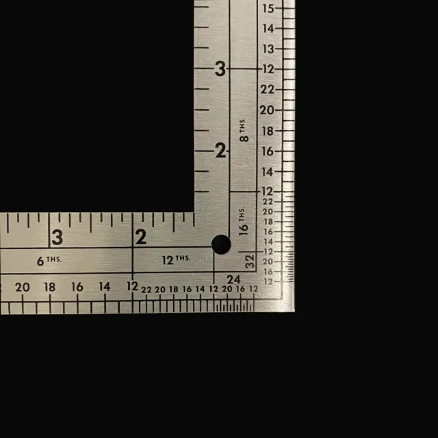 Regla cuadrada Fairgate Designer L 14""x 24"" pulgadas calibración