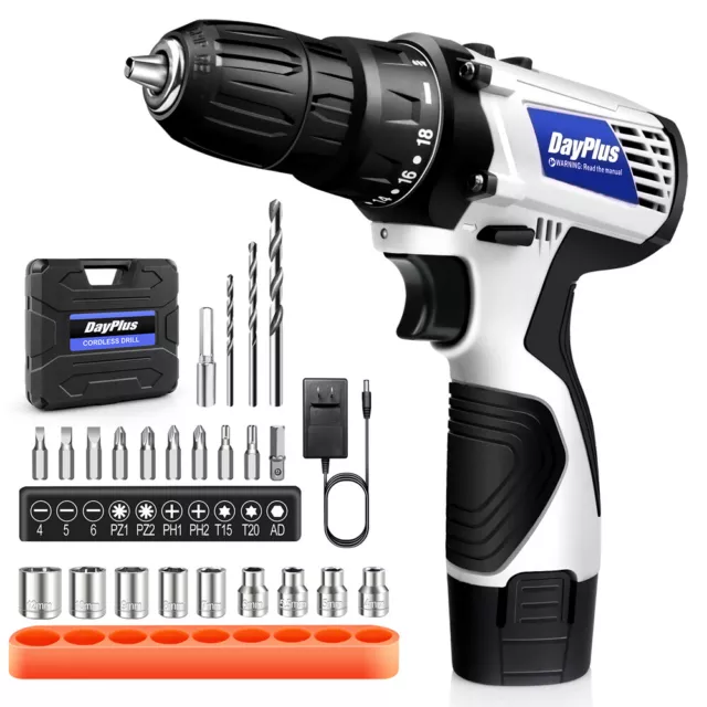 2023 NEW Cordless Drill Driver Set Li-Ion Battery Electric Screwdriver Combi