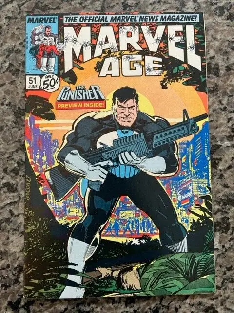 Marvel Age #51 The Punisher Preview Klaus Janson Cover  FN/VF 1987 Marvel Comics