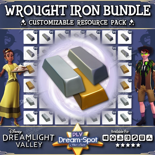 🌎 DISNEY DREAMLIGHT Valley 💎 Wrought Iron Bundle 💎 Mix 'n Match Gold 🌎