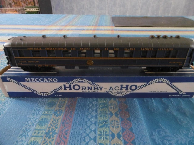 Wagon-restaurant / Wagons-lits HORNBY ACHO échelle HO - Réf. 7390 - Occasion (avec Boîte)