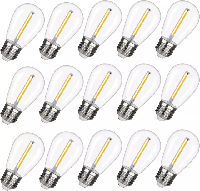 BORT S14 LED Replacement Light Bulb, Shatterproof Outdoor String Light Bulbs, 1