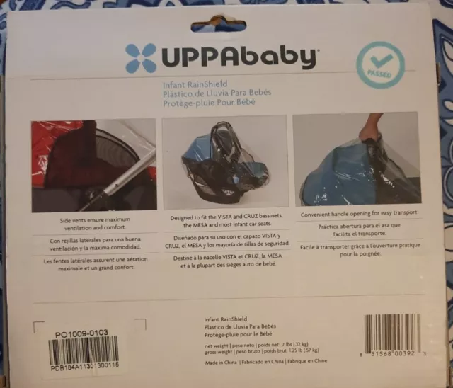 UPPAbaby Performance Rain Shield for Vista/Cruz/Mesa BRAND NEW Rainshield in box 3