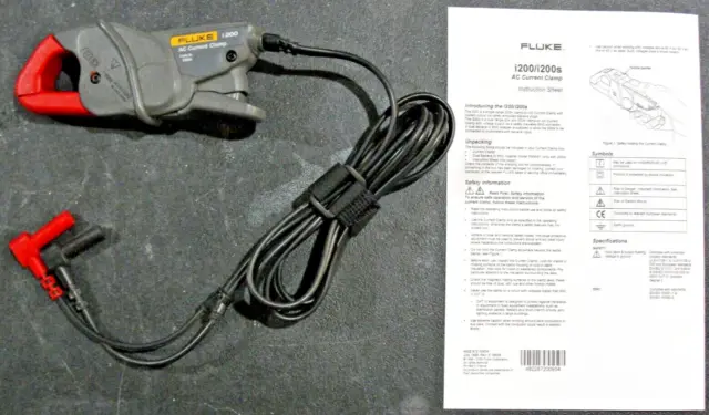 Fluke i200 AC Current Clamp for DMM Tested EXC 🚀