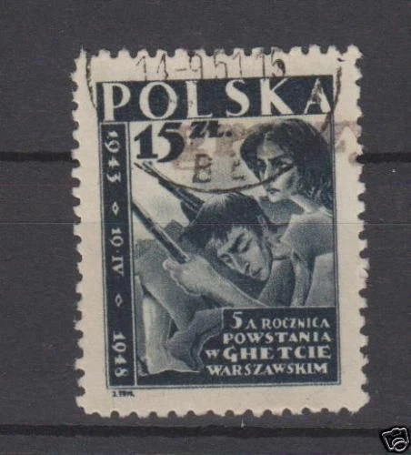 Poland 1950 Groszy Ovpt On Scott 418 Warzaw Uprising Michel 591 Vfu