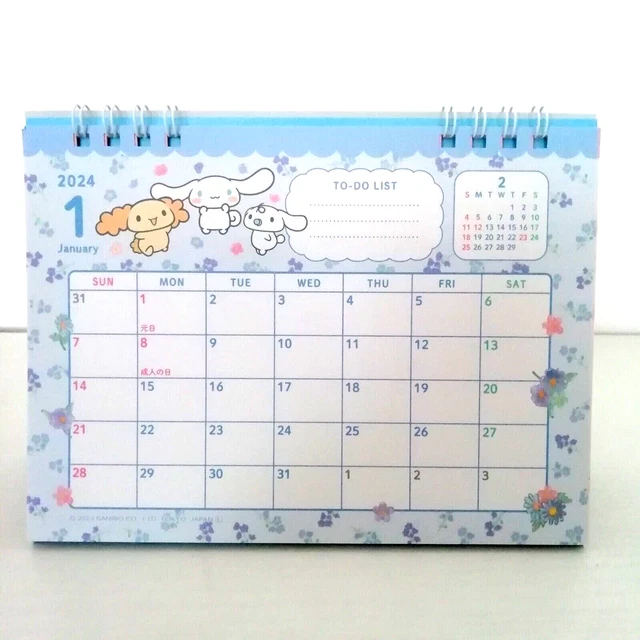 CINNAMOROLL DESK CALENDAR 2024 Sanrio Kawaii Japan EUR 10,16 PicClick FR