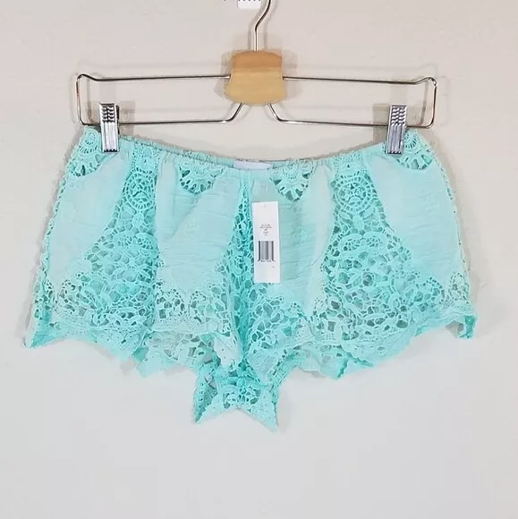 NWT EBERJEY S/M Spirit Dancer Sam Gauze Cover Up Swim Short Women MSRP:$144