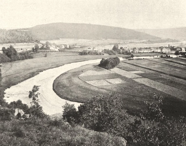 ARDENNES. Bords de la Semoy 1906 old antique vintage print picture