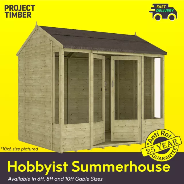 Project Timber Pressure Treated Apex Garden Summerhouse Home Office Gym Sun Room 2