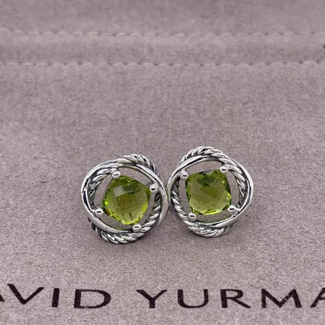 DAVID YURMAN INFINITY Earrings with Peridot Sterling Silver 7mm $135.00 ...