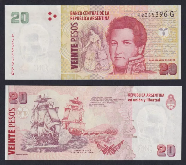 Argentinien 20 Pesos 2003 P 355c Fds Unc- B-06