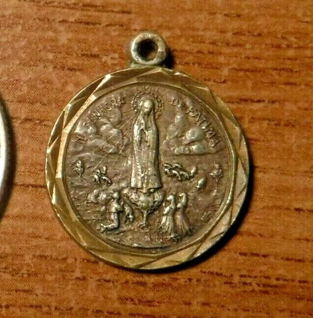 VINTAGE CATHOLIC OUR Lady of Fatima Medal, Scapular Substitute Medal ...