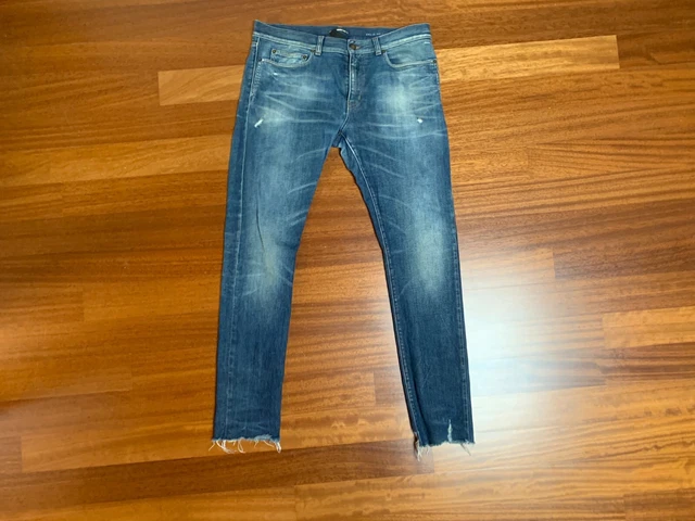 Saint Laurent Paris Jeans D03 Raw Hem Vintage Denim Size 34