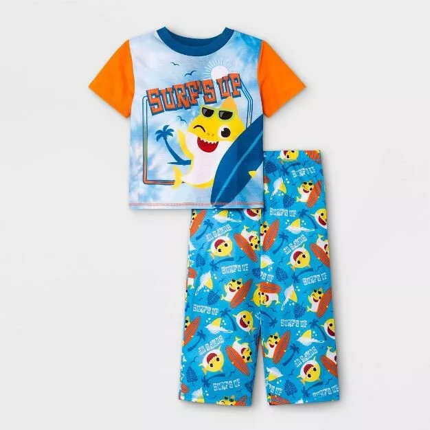 toddler boys 2pc. baby shark pajama set blue 2t brand new from target