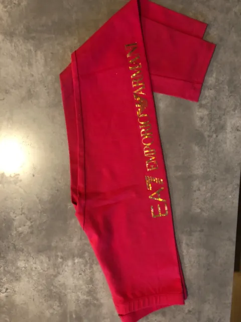 EA7 Leggings neu rot Gold Emporio Armani Gr.XS Gr.34