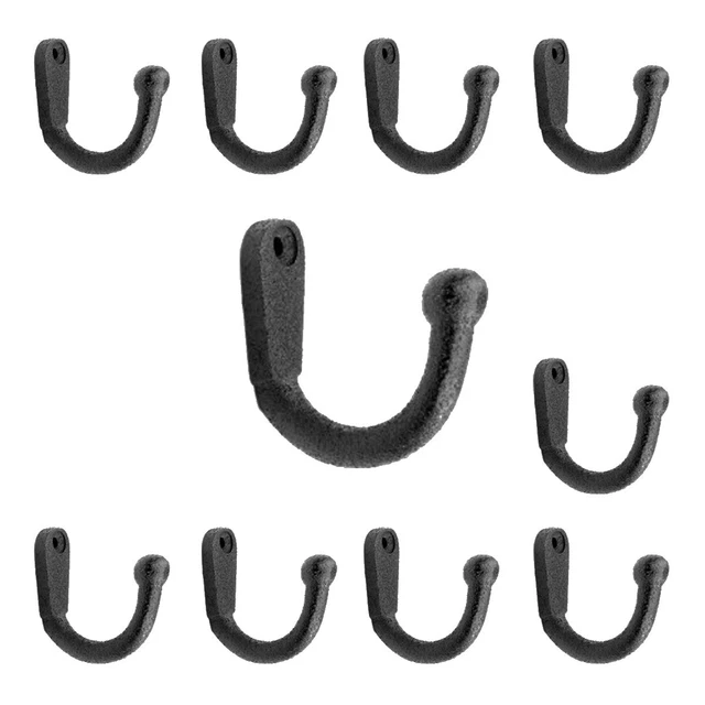 Coat Hook Black Cast Brass 2" Proj Pack of 10 | Renovator's Supply