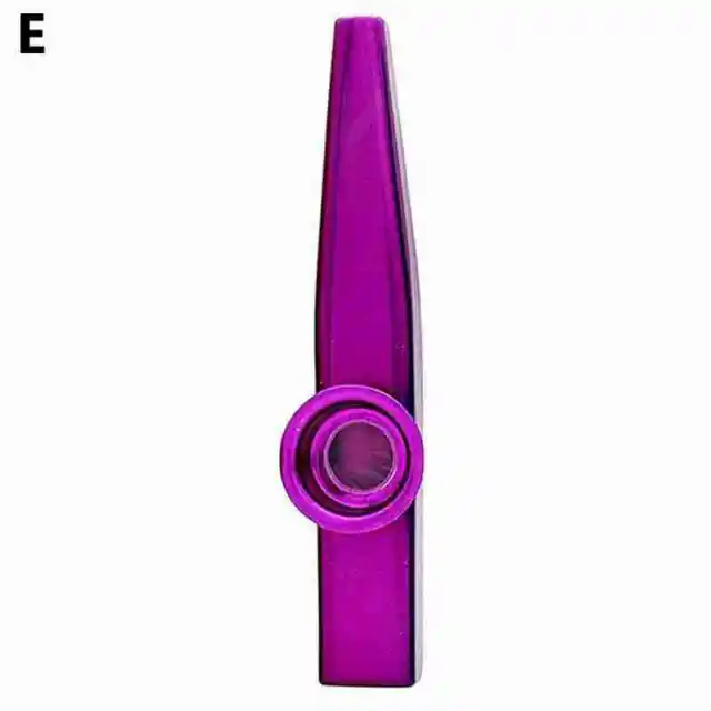 Purple Metal Harmonica Kazoo Mouth Flute Musical Instrument Kid Gift Party T8N
