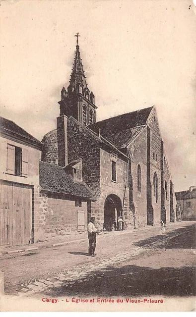 95 - CERGY - SAN48091 - L'Eglise et Entrée du Vieux Prieuré