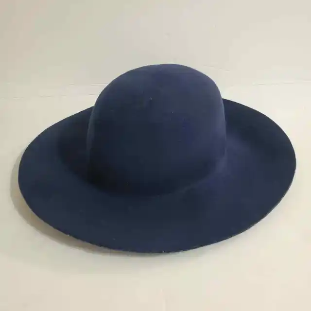 ALDO Blue Wool Felt Floppy Boho Hat Sm/Md