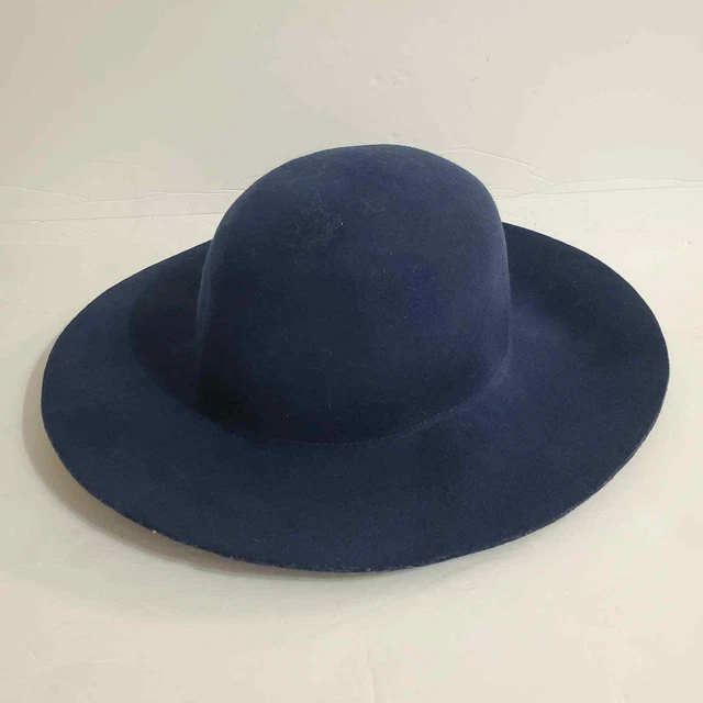 ALDO Blue Wool Felt Floppy Boho Hat Sm/Md