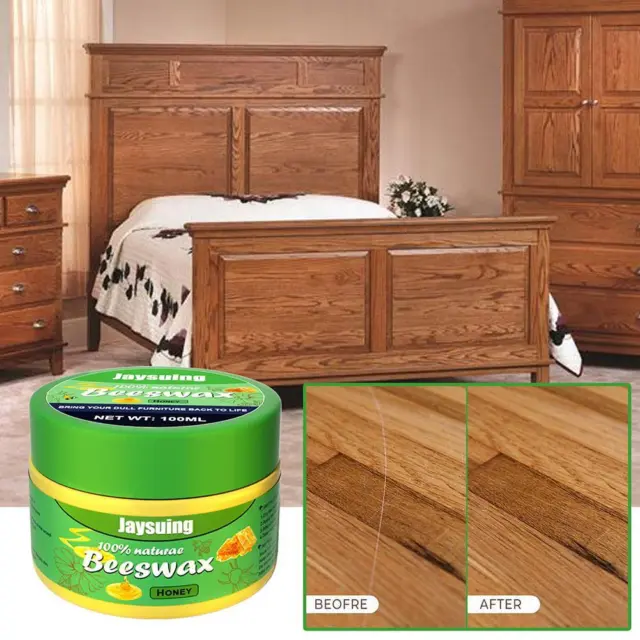 1x Beeswax Furniture Polish|Wood Seasoning Beewax Natural Traditional Wood N8W4