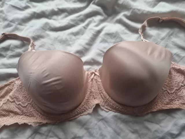 VICTORIA SECRET DREAM Angels Bra - Push-up Without Padding Demi - Beige -  34DD £2.99 - PicClick UK