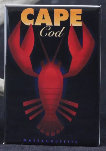 Cape Cod Travel 2" x 3" Fridge Magnet.  Massachusetts Lobster