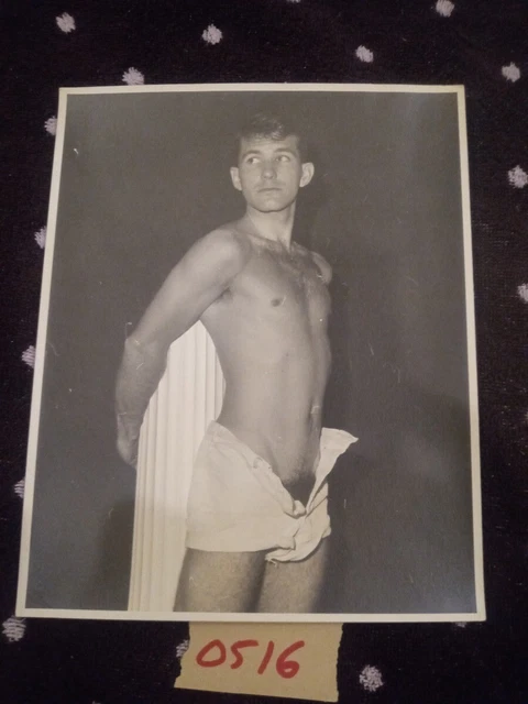 Original Vintage Photo of Young Handsome Male / 8 x 10  B&W / Gay Interest Male