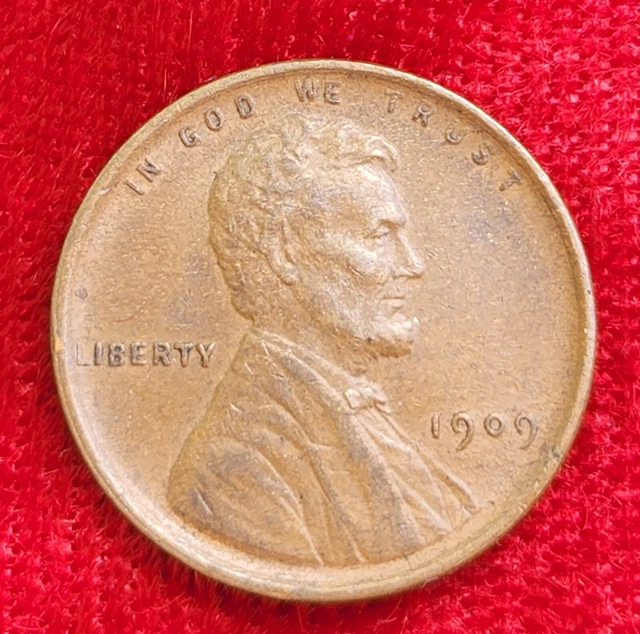 1909 VDB Lincoln Wheat Cent 1C BN XF Conditon