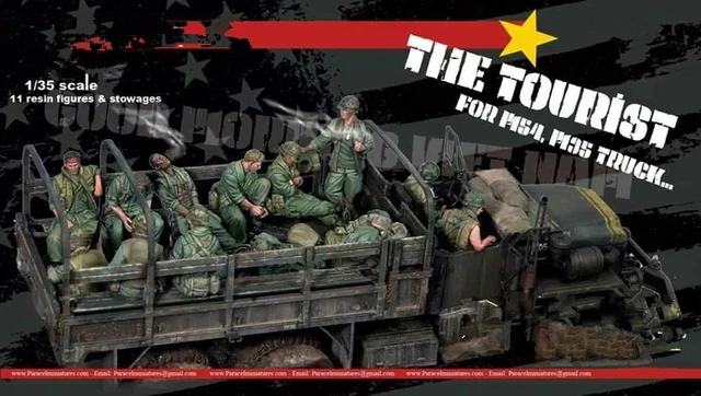 US Soldiers Vietnam War 1/35 Resin Figure Kit - 11pcs US Army Unpainted (no car)