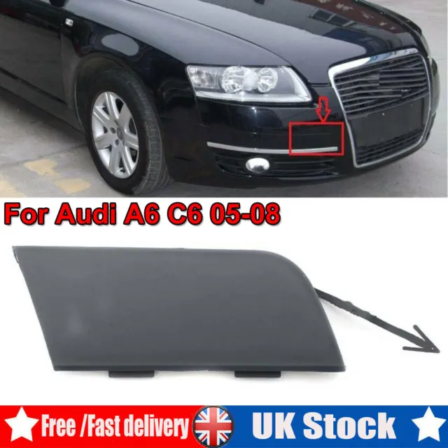 Front Bumper Primed Tow Hook Eye Cover Towing Cap 4F0807441 For AUDI A6 C6 05-08