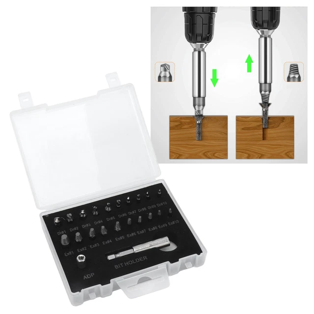 Bolts Extractor Kit Labor Saving Screw Removal Tool Vanadium Steel Widely Use