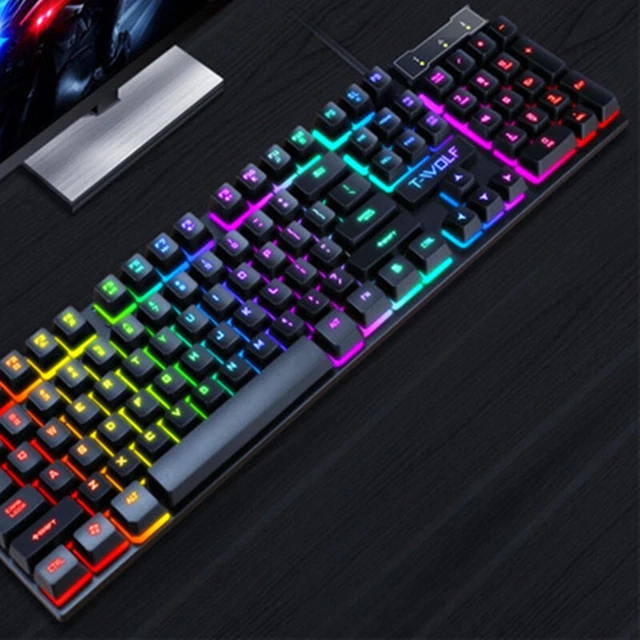 Cheapest Gaming Usb Luminous Wired Keyboard Floating Manipulator
