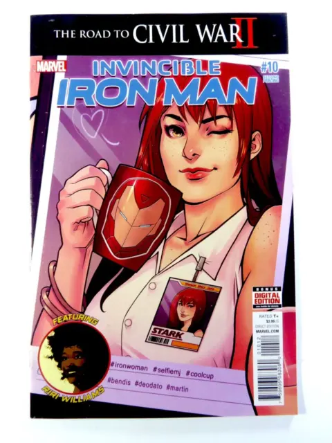 Marvel INVINCIBLE IRON MAN (2016) #10 Riri Williams 2nd Print VF/NM (9.0)