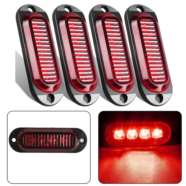 2 Feux De Position Pour Remorque – Rouge, Blanc, Ambre, 12-24V