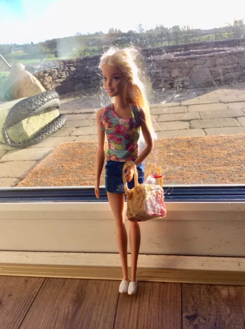 Barbie doll,accessories and blond hair