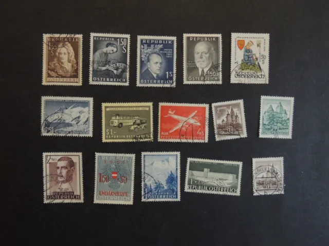 Briefmarken „15x Österreich teilw. Falz wie abgebildet (56)“