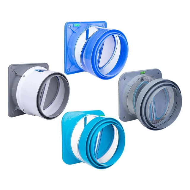 Clapet Anti-retour Rond Pour Conduits D'air - Diamètres 80 à 200 Mm - Blanc ABS - Facile à Installer - 3