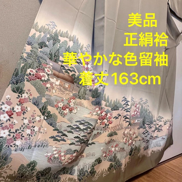 Kimono Pure Silk Lining Gorgeous Colored Tomesode Orthodox Beige