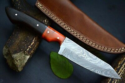 9.0" OAL Custom Hand Forged Damascus Steel Hunting Knife Handmade (Q305) 2