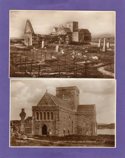 4 Iona Cathedral Tombs of Kings RP pcs unused  1930's Valentines AH596