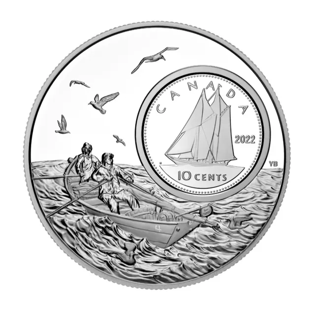 The Bigger Picture: Bluenose - 2022 Canada 10 cent 5 oz. Pure Silver Coin