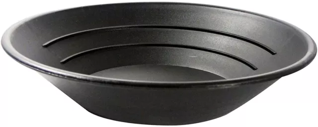 Gold Pan 26cm 10.5 in Black Plastic Gem Fossicking Panning Prospecting Detector